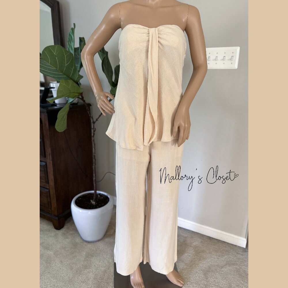 Heidi Two-Piece Linen Set - Size: Small